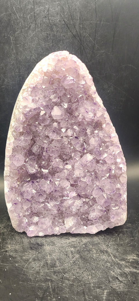 Amethyst cut base free form! 2 pounds, 5 inches tall, 3.5 wide, 3 thick