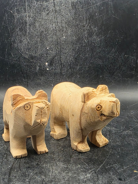 Palo santo "holy wood" bear figurine!! 3 inches long!