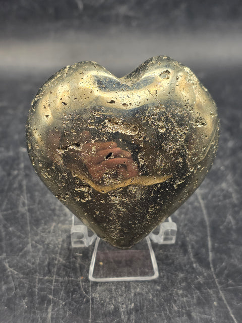 Pyrite heart! 6.2 ounces, 2 inches wide, 2 inches tall