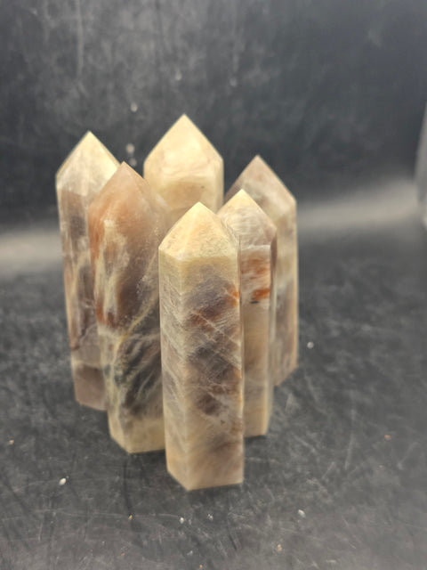 Blue flash moonstone tower! 3 too 3.5 inches tall!