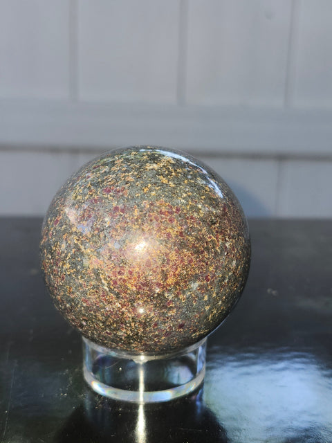 Ruby in kyanite sphere! 9 ounces, 51mm, 2.01 inches uv reactive