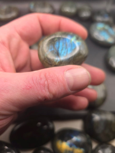 Labradorite palm stone! 1.6 too 2.2 inches!