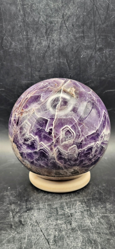 Dream amethyst sphere! 70.3mm,  2.7 inches, 1.1 pounds