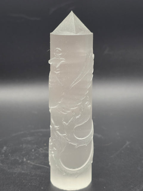 Phoenix selenite tower! 4.25 inches tall, 4 ounces