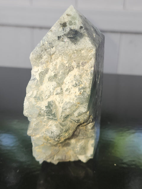 Pyrite in florite free form tower!!  4.4 inches tall, 2.5 inches wide, 1.2 pounds