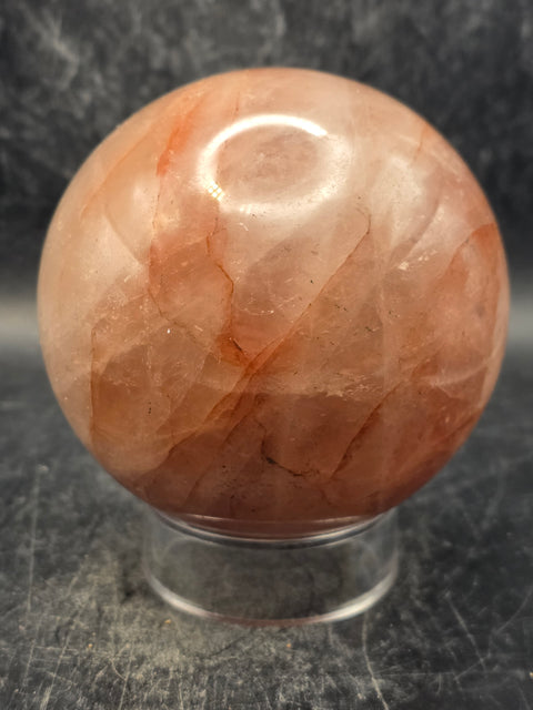 Fire quartz "red hematoid" sphere! 76.9mm, 3" 1.6 pounds
