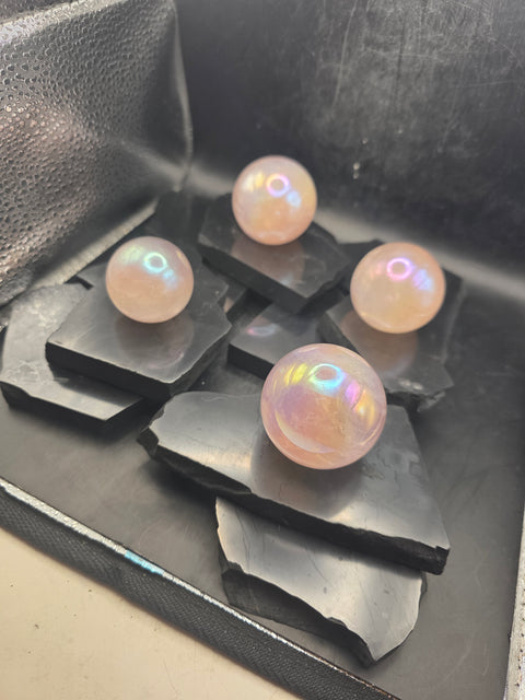 Shungite sphere holder! 3.9 too 4.2 inches long!