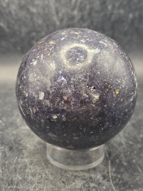 Lepidolite sphere! 61.6mm, 2.4 inches, 10.8 ounces