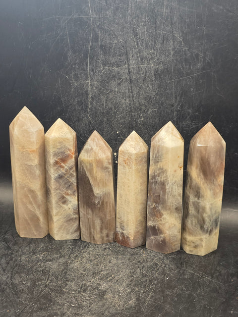 Blue flash moonstone tower! 3 too 3.5 inches tall!