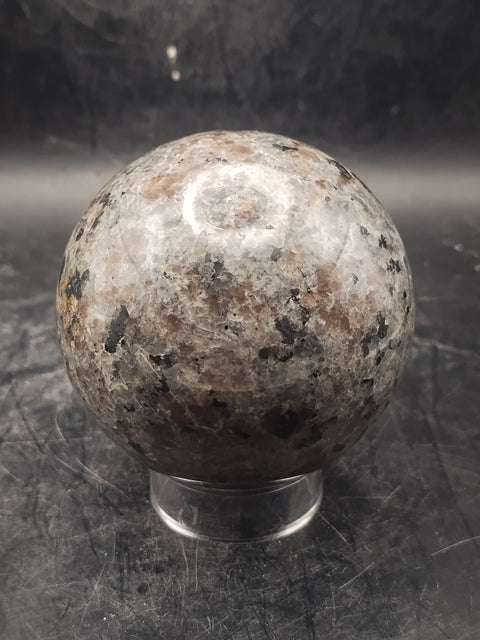 Flame stone sphere "yooperlite"! 60mm, 2.3 inches, 10.4 ounces