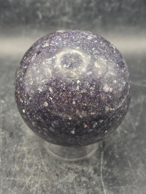 Lepidolite sphere! 61.6mm, 2.4 inches, 10.8 ounces