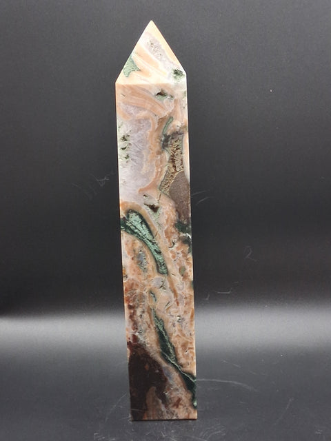 Large tree agate tower! 2 pounds, 8.5 inches!