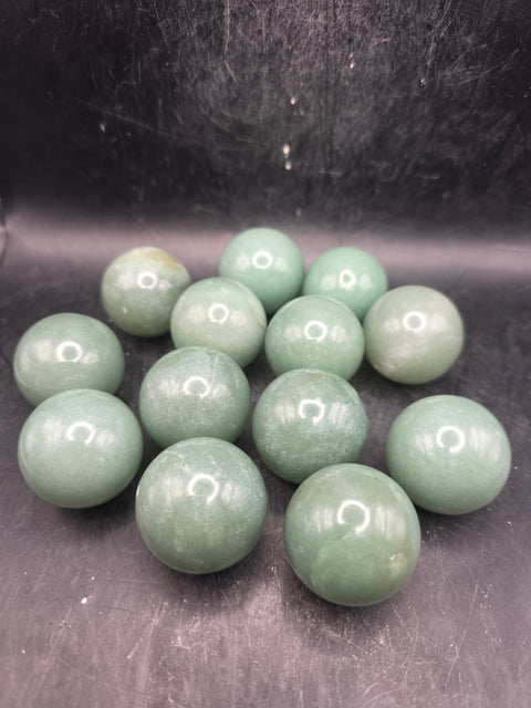 Mini 30mm, 1.2 inch green aventurine sphere!