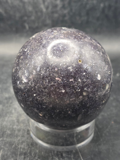 Lepidolite sphere! 12.7 ounces, 63.9mm, 2.5 inches