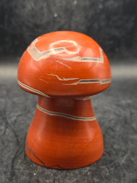 Brecciated jasper mushroom! 10.6 ounces, 3 inches tall!