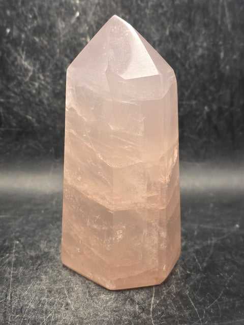 Large rose quartz tower! 12.8 ounces, 4.1 inches tall