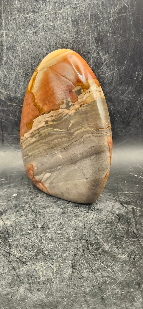 Polychrome jasper free form! 13 ounces, 3.7 inches tall!