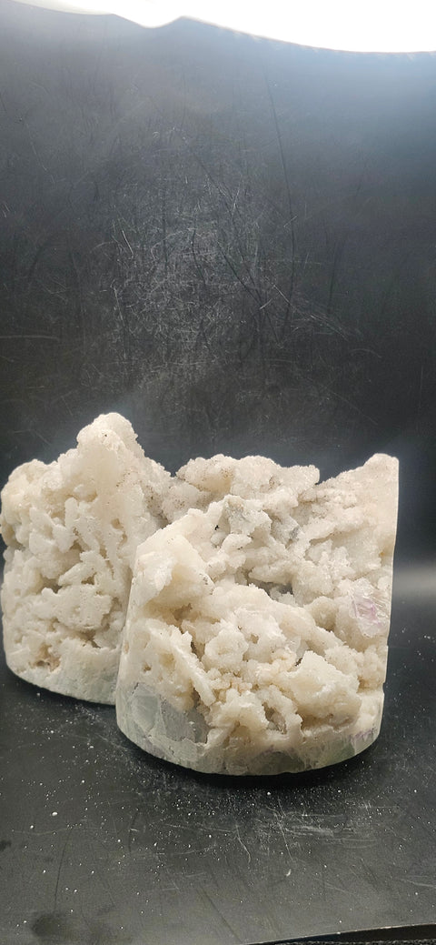 Druzy calcite/florite heart! 2.13 pounds, 6 inches wide, 5 tall, 4 deep