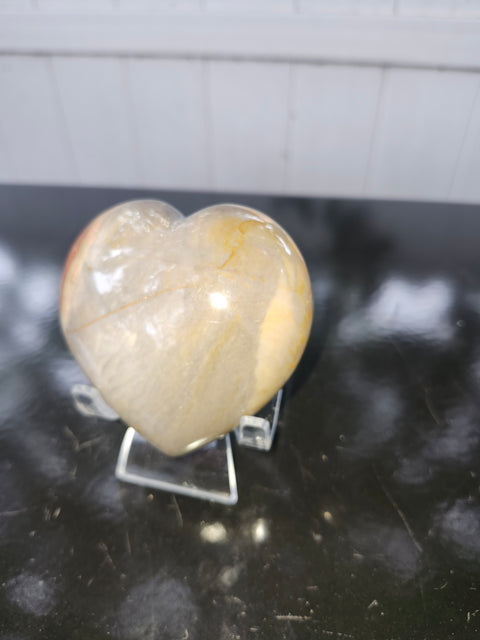 Polychrome jasper heart! 10.3 ounces, 3.5 inches wide