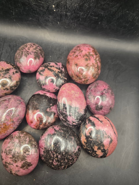 Rhodonite palm stone! 1.6 too 2.2 inches!