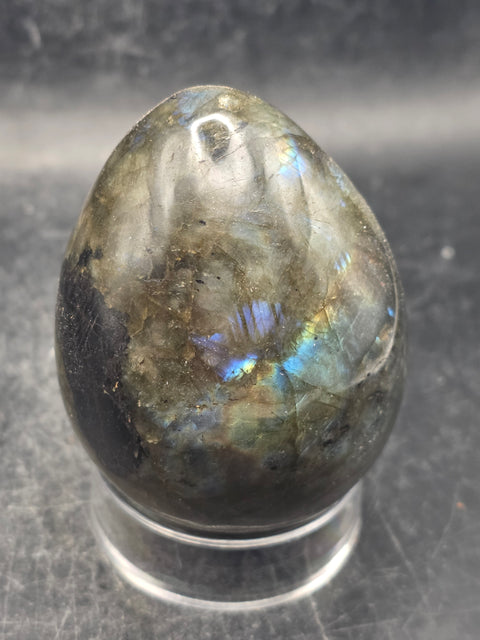 Labradorite egg! 9.8 ounces, 2.7 inches tall, 2 inches wide
