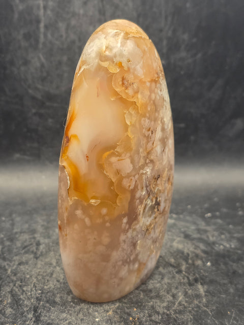 Flower agate free form! 11 ounces, 4 inches tall, 2.3" wide
