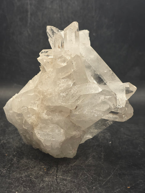 Clear quartz cluster! 13.2 ounces, 3.8 inches by 2.8 inches!
