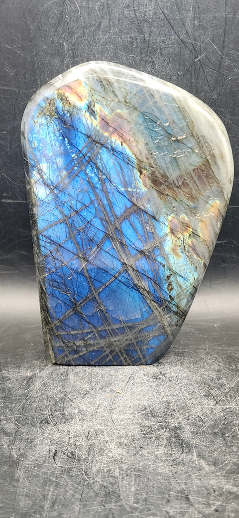Labradorite free form! 1.12 pounds, 4.5 inches tall,3 wide, 1.99 thick