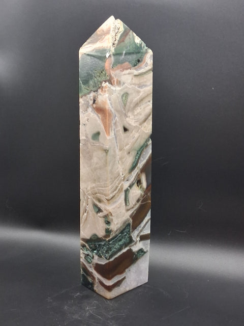 Large tree agate tower! 9.25 inches tall, 2.3 pounds!