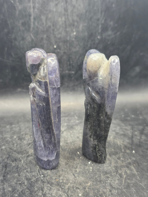 Lolite gemstone angel! 3 inches tall, 1.9 ounces!