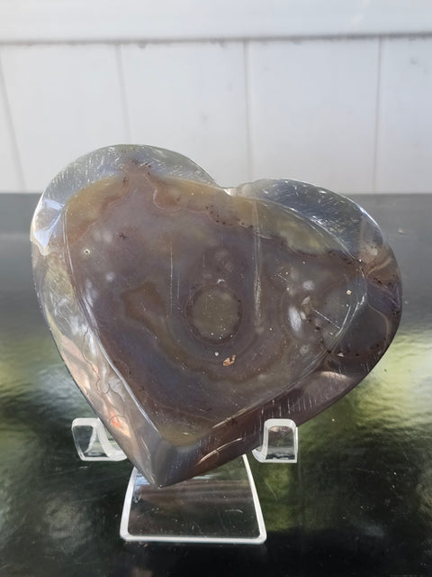 Agate heart! 12 ounces, 104.6mm wide, 4.12 inches