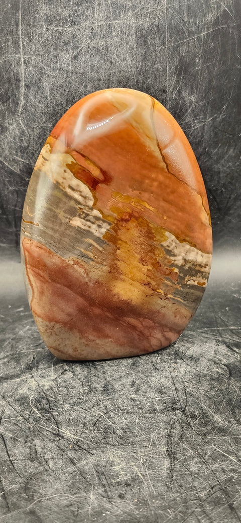 Polychrome jasper free form! 13 ounces, 3.7 inches tall!