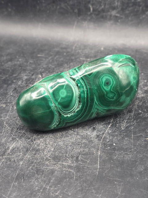 Malachite polished free form! 7.2 ounces, 3 inches long, 1.2" wide