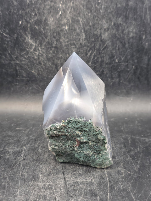 Druzy agate polished top point! 12 ounces, 3 inches tall, 2.4 inches long