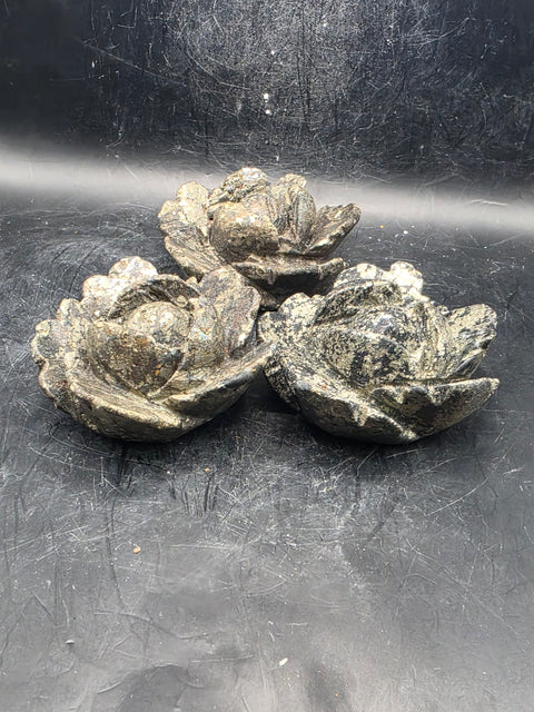 Black pyrite rose! 7 ounces, 2.8 inches wide!
