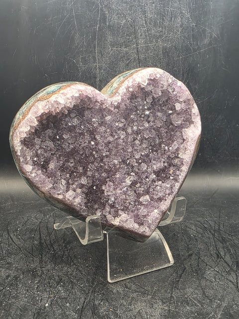Druzy Amethyst heart! 1.3 pounds, 4 inches wide!