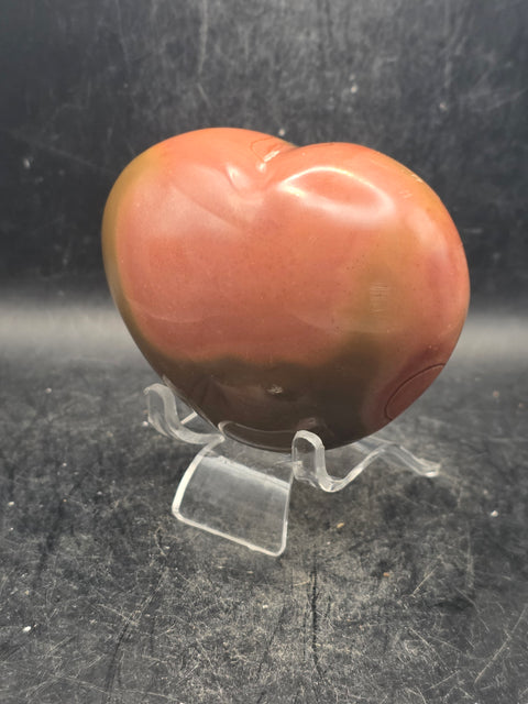 Polychrome jasper heart! 12.3 ounces, 3.2 inches wide, 2.7" tall