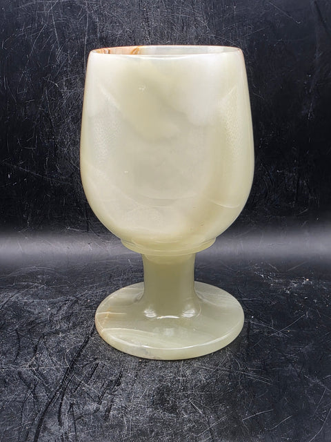 Onyx goblet! 12.5 ounces, 4.8 inches tall, 2.7 inches wide!