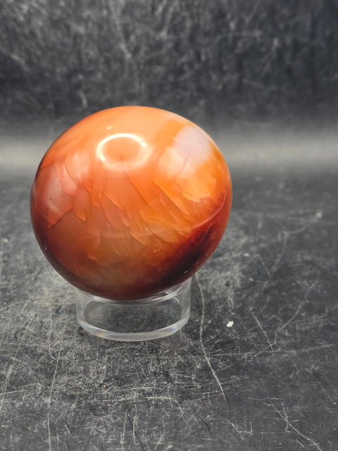 Carnelian agate egg! 7.2 ounces, 2.5 inches tall, 1.9" wide