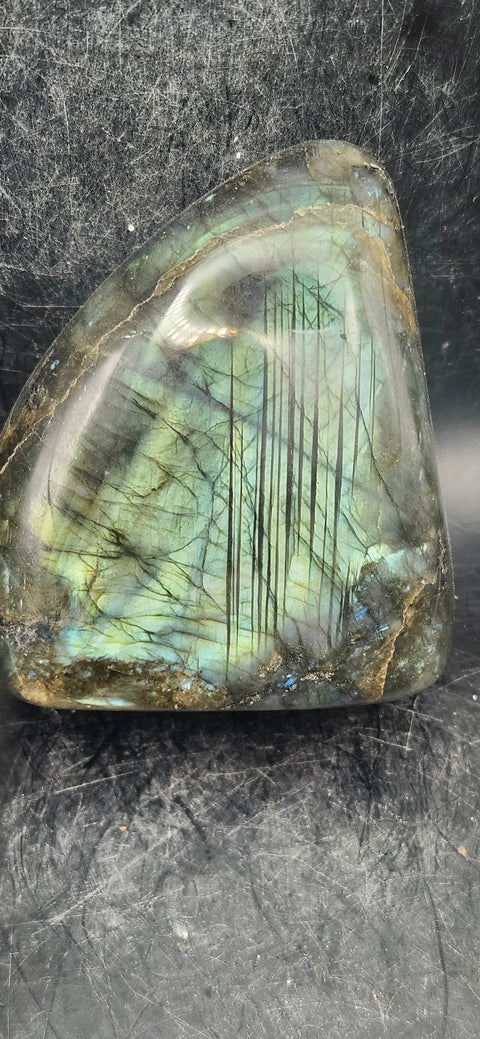 Labradorite free form! 1.3 pounds, 3.3 inches tall, 3" wide