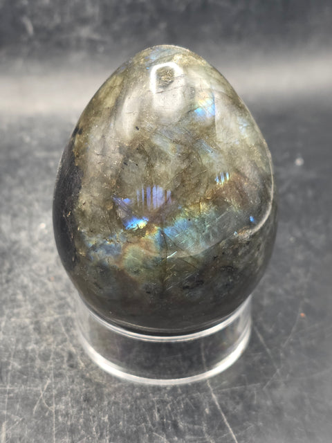 Labradorite egg! 9.8 ounces, 2.7 inches tall, 2 inches wide