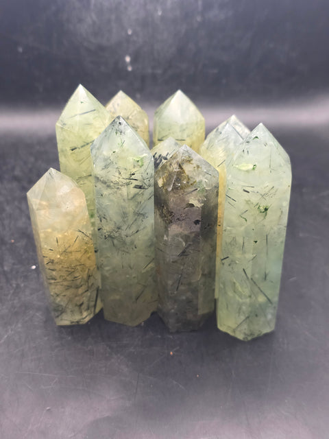 Prehnite tower! 2.9 too 3.7 inches tall!