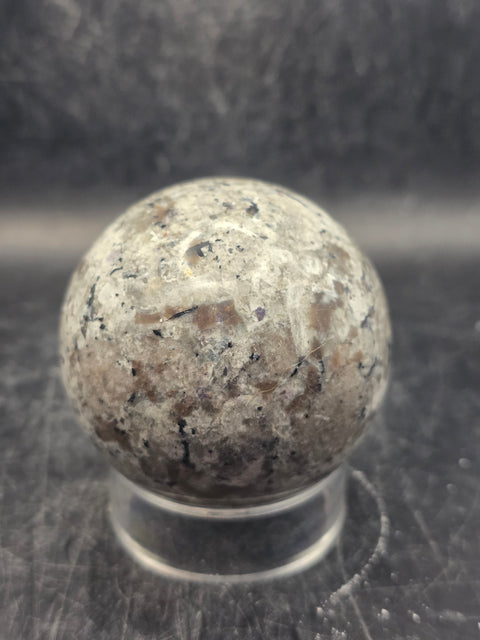 Flame stone sphere! 57mm, 2.2 inches, 9 ounces