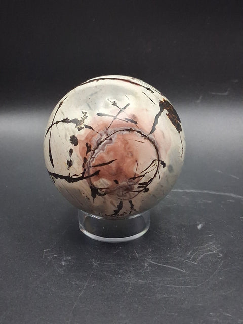 Picture jasper sphere! 63.9mm, 2.3 inches, 10 ounces