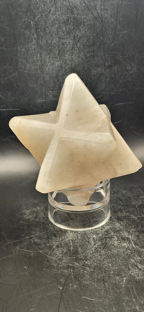 Quartz mercaba! 12.3 ounces, 2.2 inches wide, 3.7 inches point to point