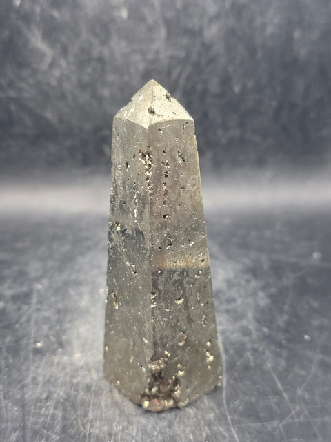 Pyrite tower! 4.9 ounces, 3.3 inches tall