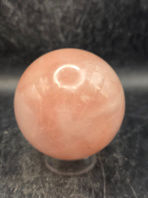 Rose quartz sphere! 59.3mm, 2.3 inches, 10 ounces