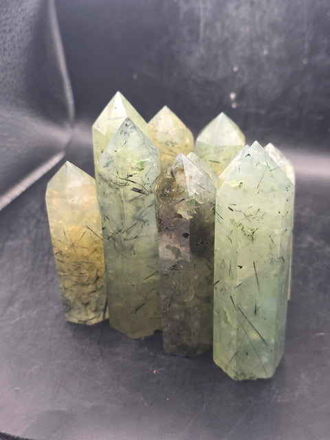 Prehnite tower! 2.9 too 3.7 inches tall!