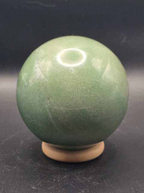 Large green aventurine sphere! 76.3mm, 3 inches, 1.5 pounds