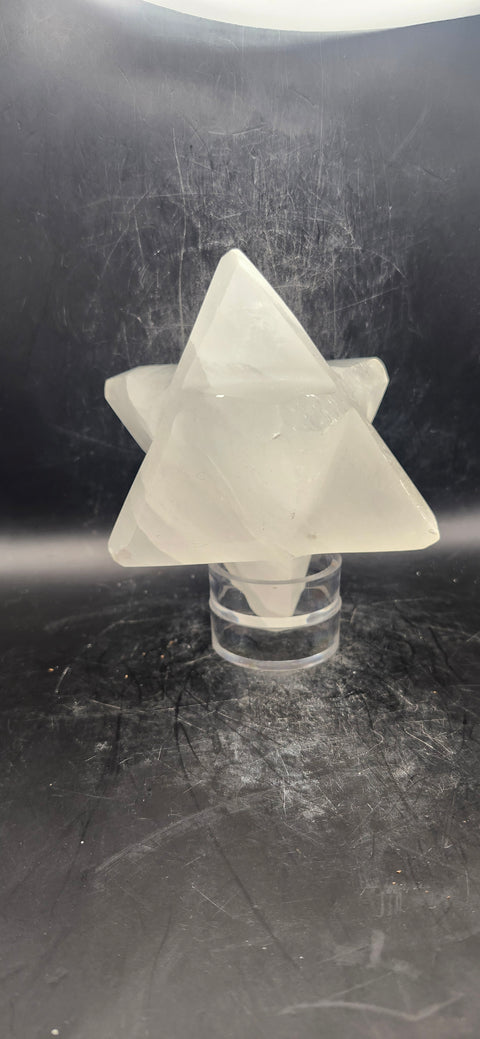 Selenite markaba! 1.5 pounds, 3" wide by 3" long, 4.5" point to point